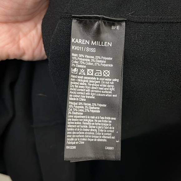 Karen Millen Black Long-Sleeved Dress w/ Rhinestone Collar Size 4 (XS/S) - Picture 5 of 5